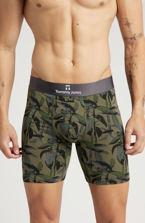 Tommy John Second Skin 6-Inch Boxer Briefs in Grape Leaf Rubber Tree 