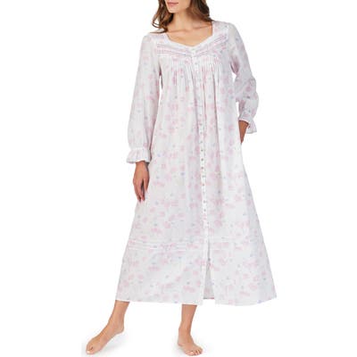 Eileen West Woven Lawn Nightgown, Pink