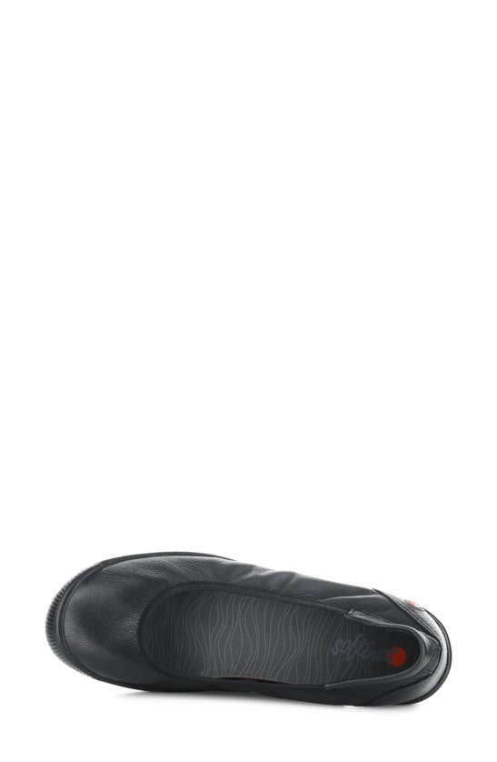 Softinos By Fly London Ilme Ballet Flat In Black Smooth