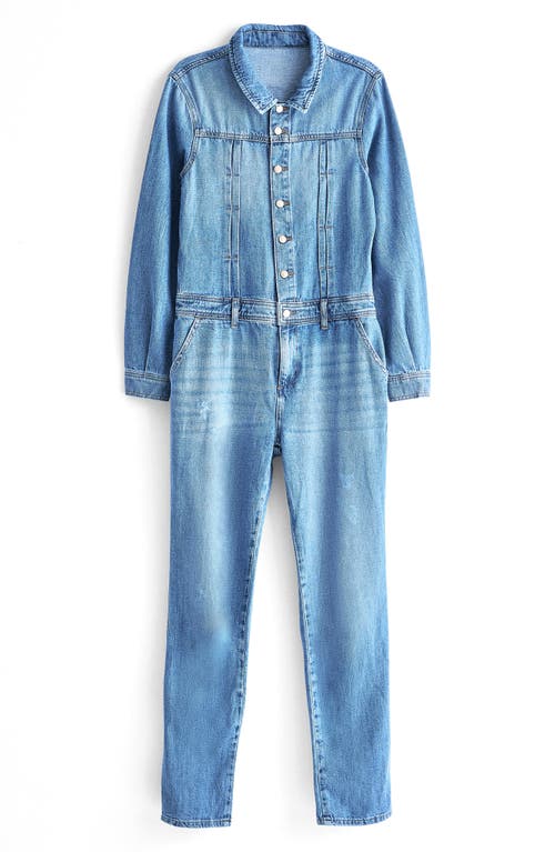 OWN Long Sleeve Denim Jumpsuit in Mid Authentic