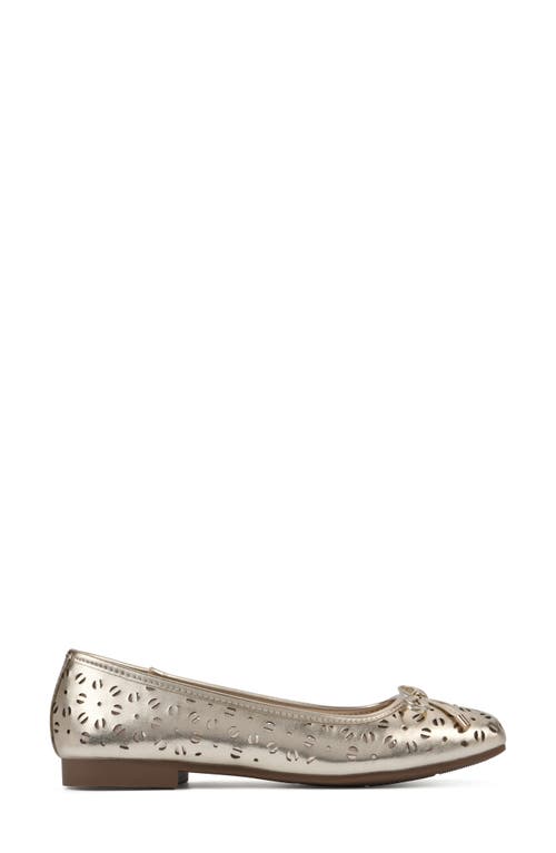Shop Cliffs By White Mountain Bessa Square Toe Flat In Platino/metallic/smooth
