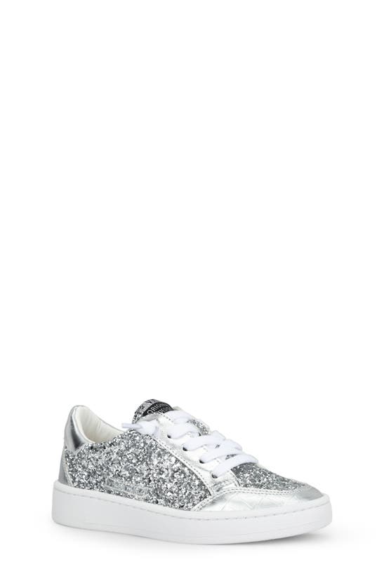 Shop Vintage Havana Kids' Halee Low Top Sneaker In Washed Silver Croco