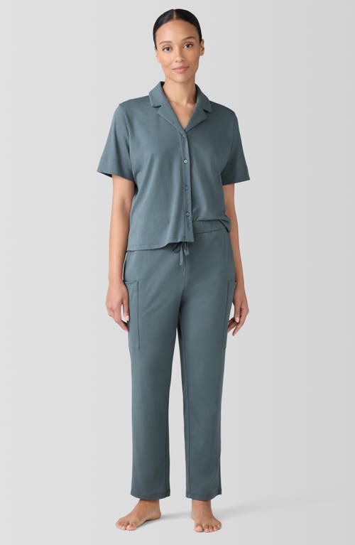 Eileen Fisher Sleep Organic Cotton Pajama Top In Eucalyptus