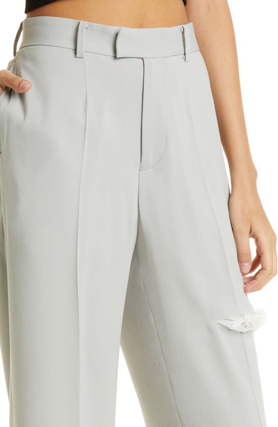 UNDERCOVER SLASH CUTOUT LACE TRIM TROUSERS