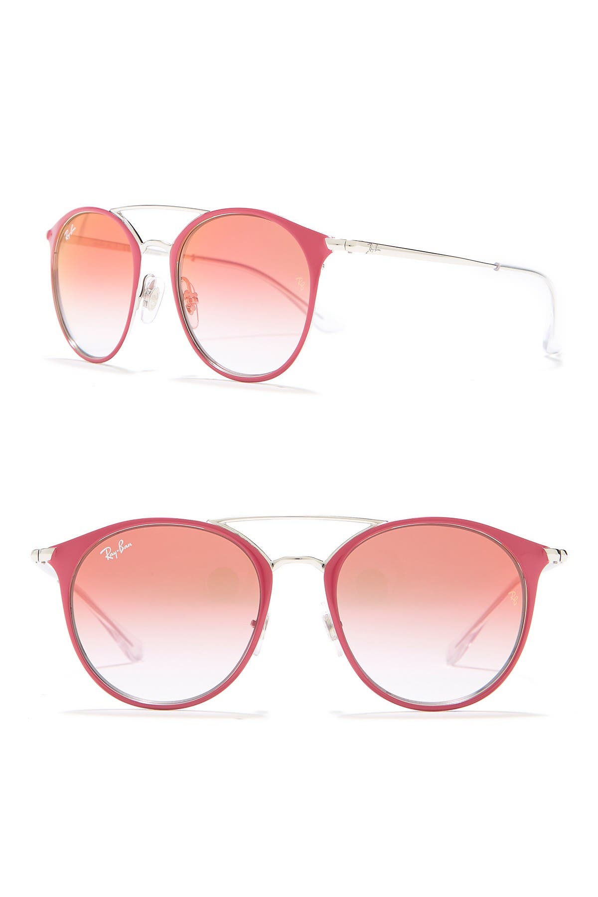 ray ban double bridge silver