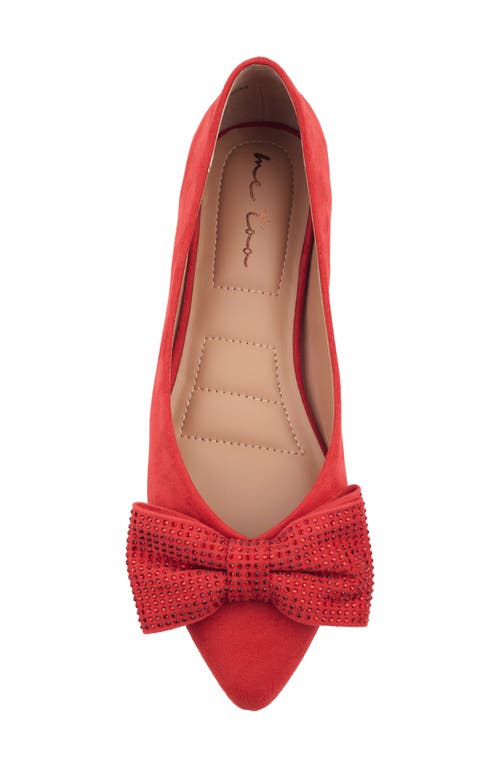 Shop Me Too Alize Bow Pointed Toe Flat In Red