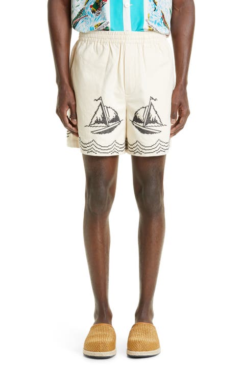 Men Sailing Bermuda Shorts 100 Beige