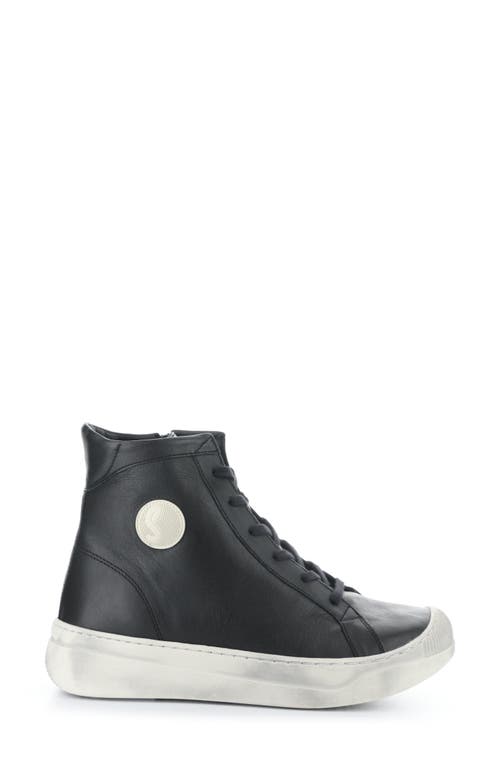 Shop Softinos By Fly London Appe Lace-up High Top Sneaker In Black Smooth Leatherther