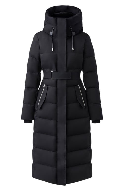 Shop Mackage Shyla 800 Fill Power Down Coat With Removable Quilted Bib In Black