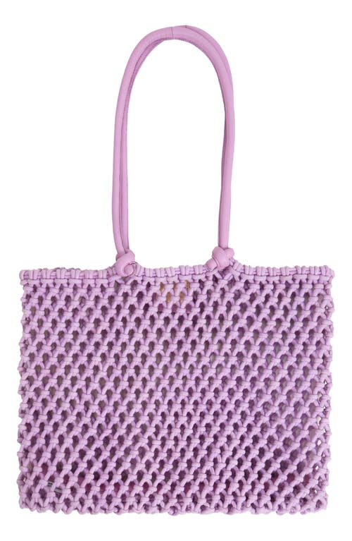 Sandy Woven Market Tote in Lilac