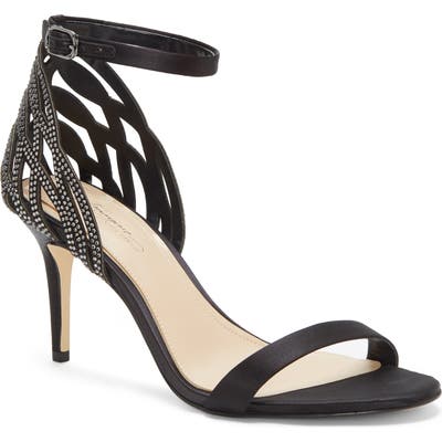 Imagine Vince Camuto Pharra Crystal Ankle Strap Sandal- Black
