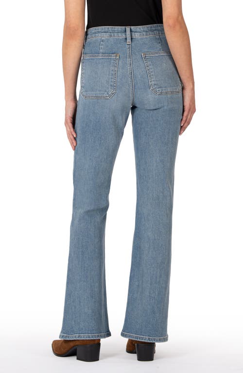 Shop Kut From The Kloth Ana High Waist Patch Pocket Flare Jeans In Deduct