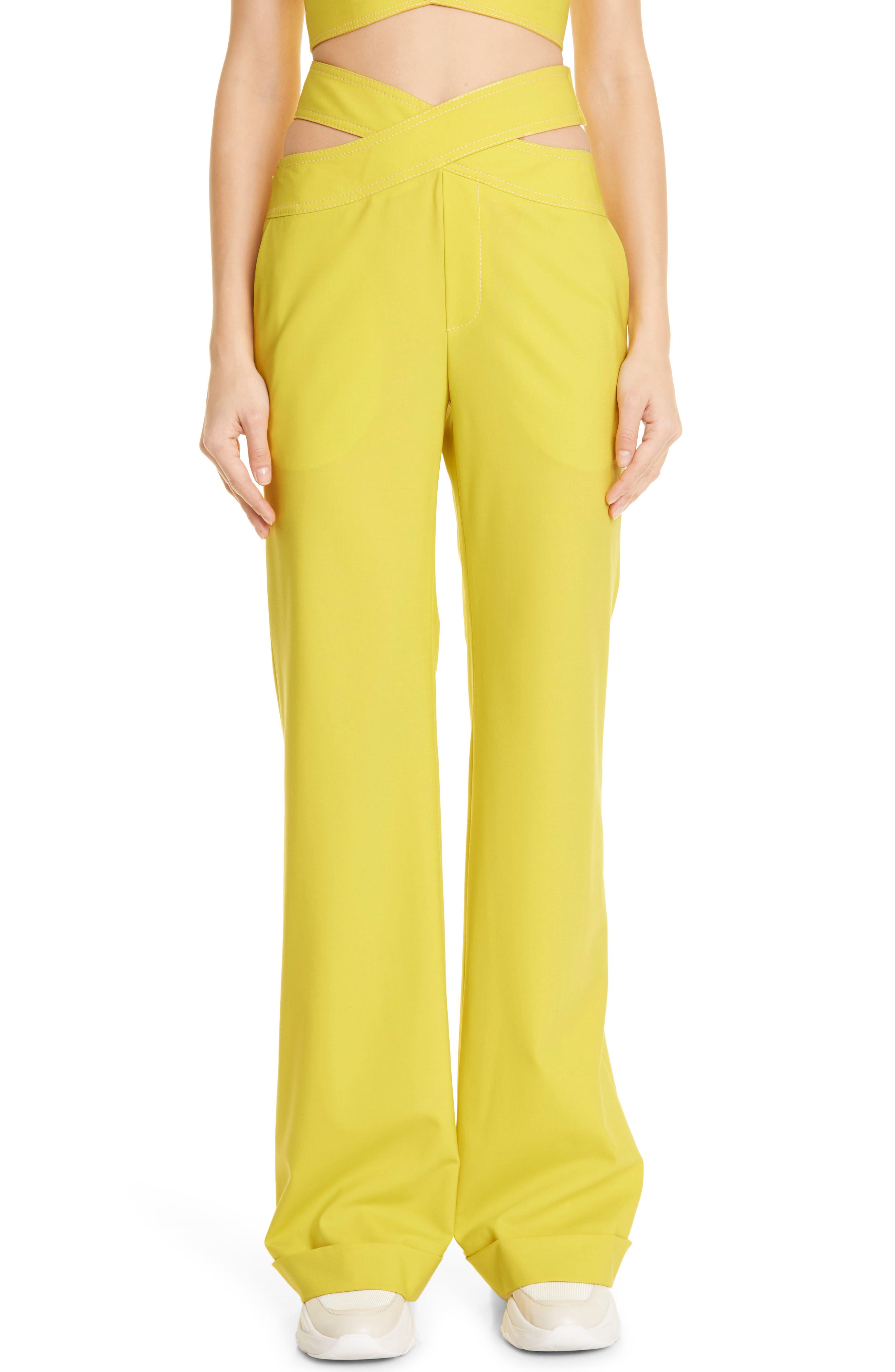 MONSE High Crossover Waist Stretch Wool 