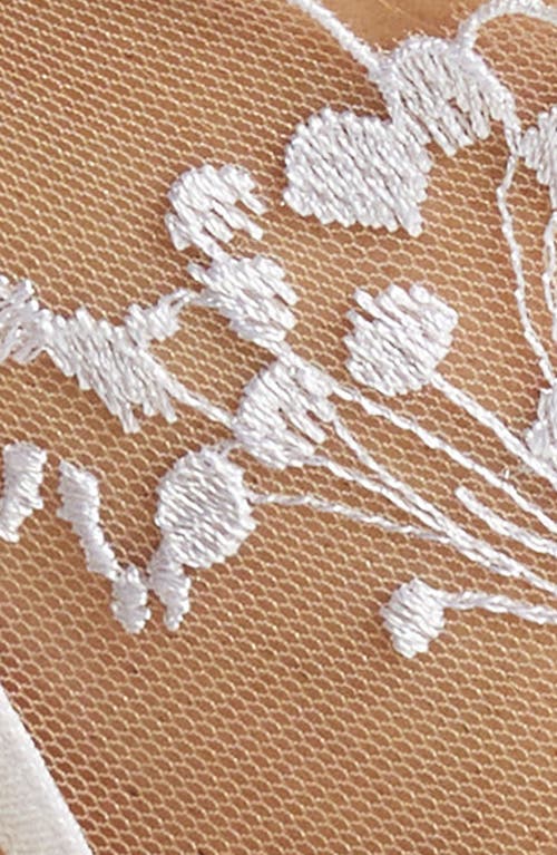 Bluebella Marisa Embroidered Briefs In White/sheer