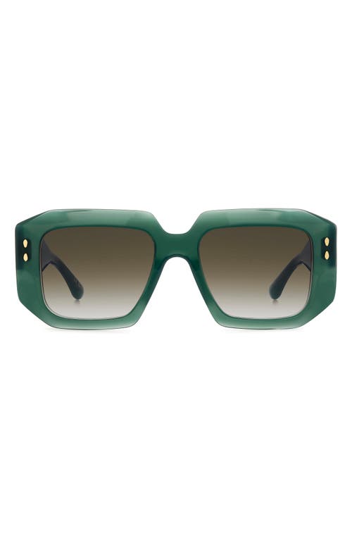 Shop Isabel Marant 53mm Gradient Square Sunglasses In Green/green Shaded