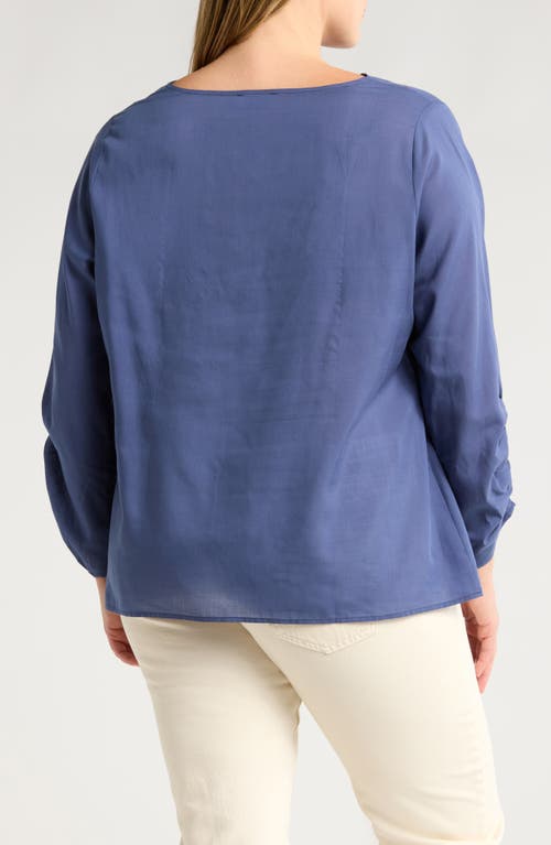 HARSHMAN HARSHMAN DANIA RUCHED DRAPED NECK TOP