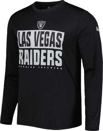 Men's New Era Black Las Vegas Raiders Combine Authentic Offsides Long Sleeve T-Shirt Size: Small