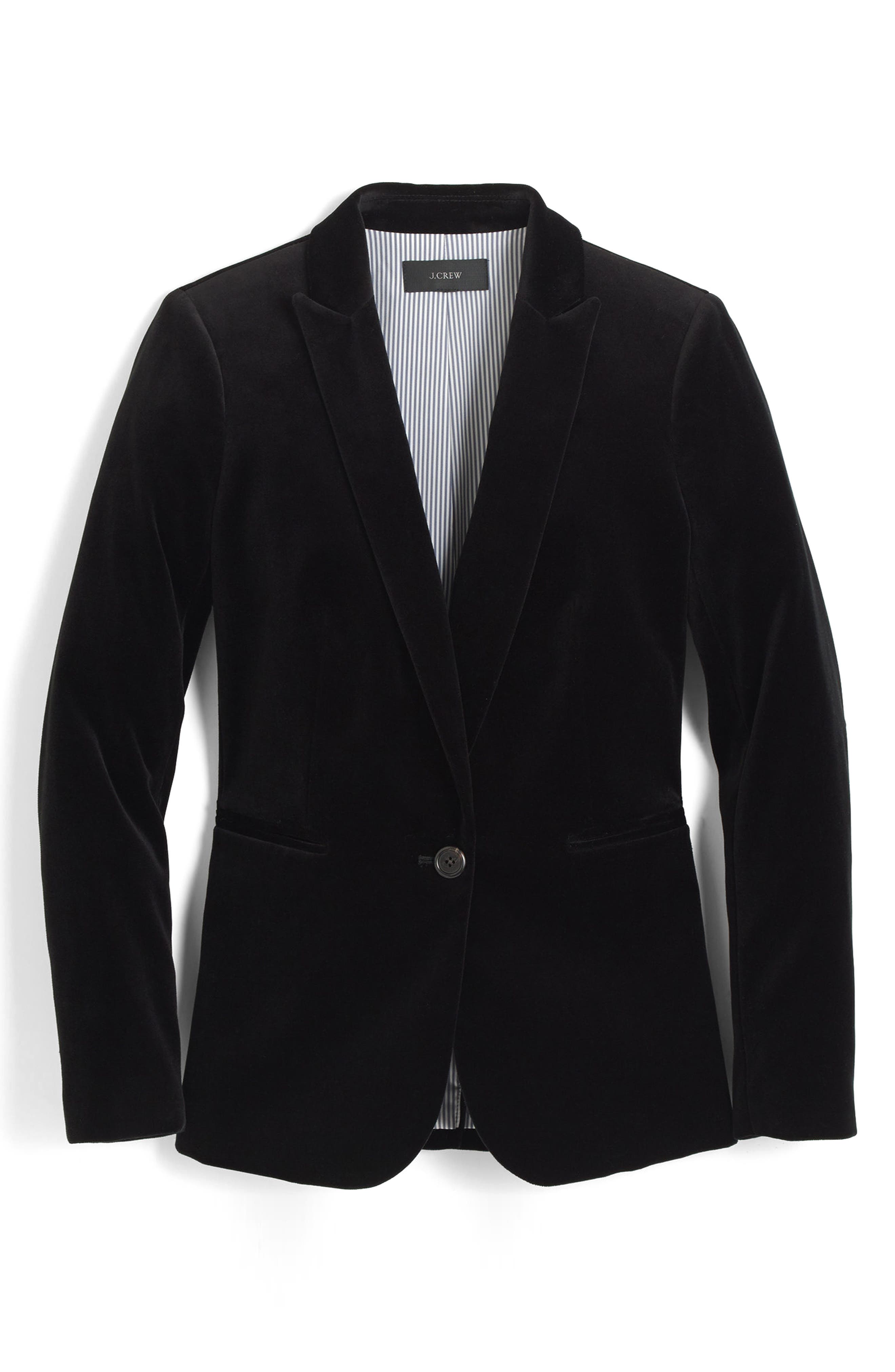 J.Crew Parke Velvet Blazer (Regular & Petite) Nordstrom
