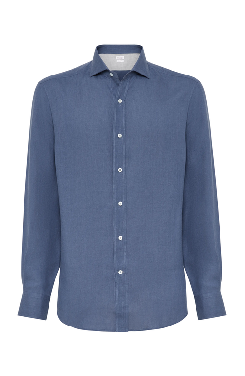 Shop Brunello Cucinelli Easy Fit Shirt In Blue