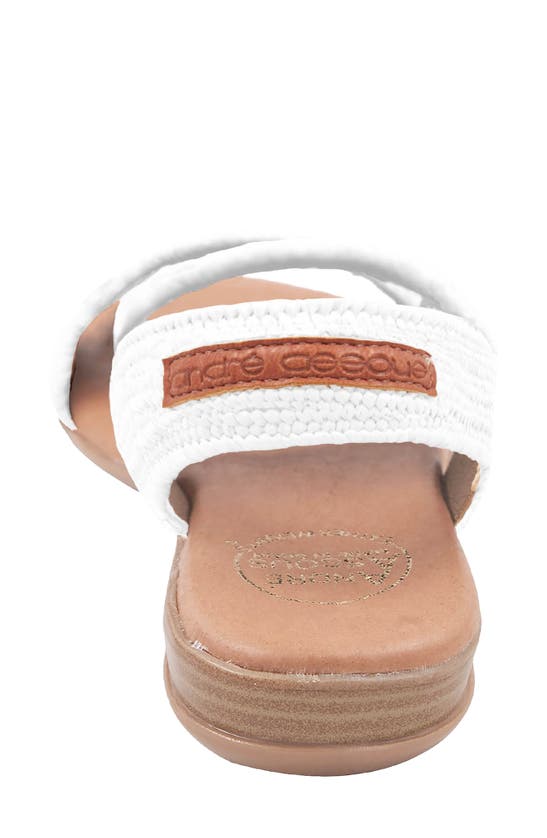 Andre Assous Nigella Featherweight Woven Slingback Sandal In White