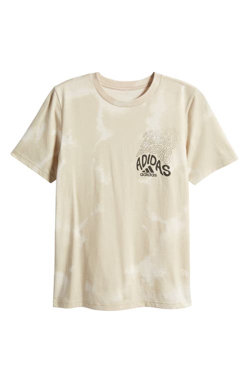 adidas Kids' Fluidity Wash Graphic T-Shirt in Wonder Beige