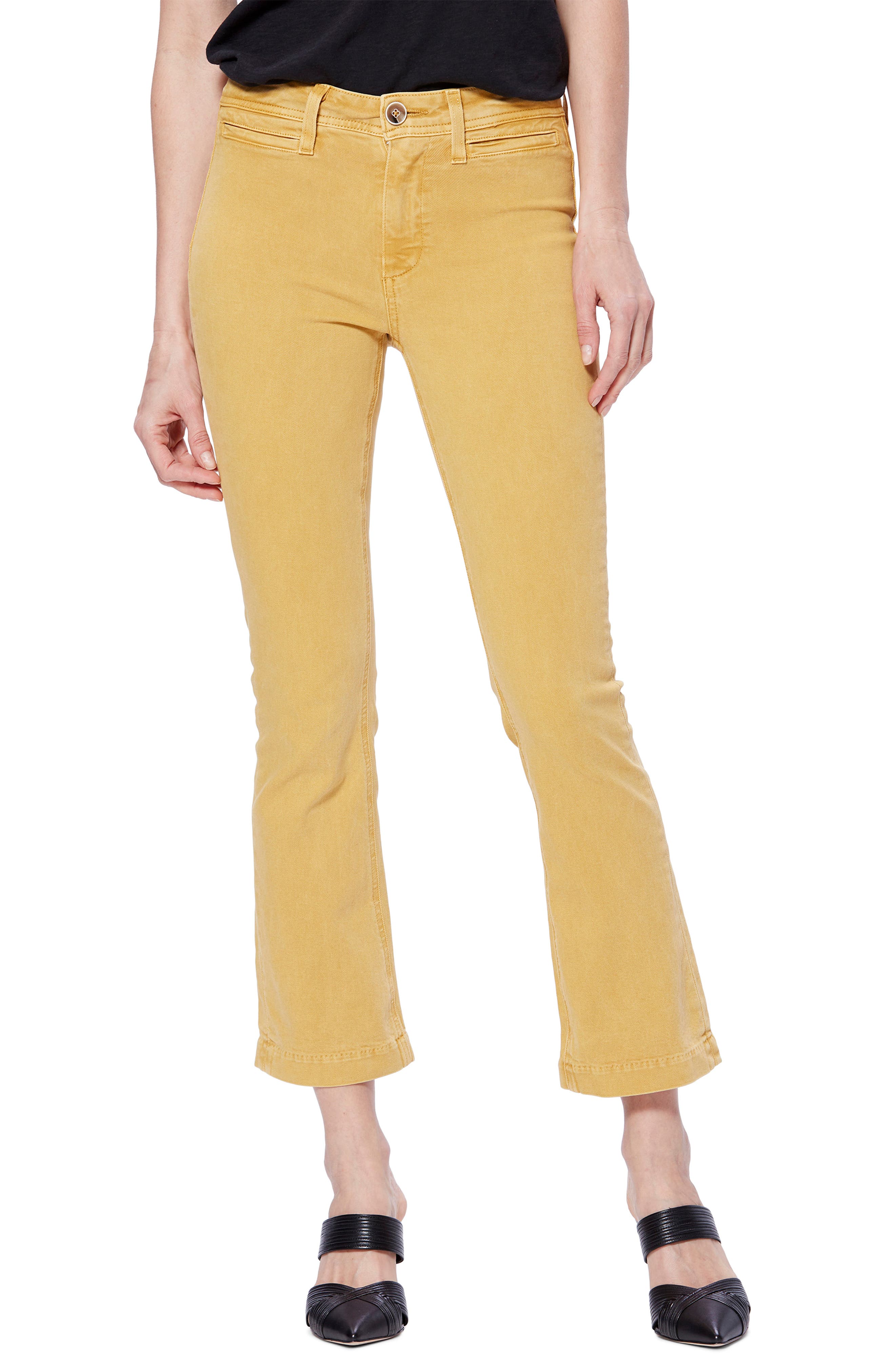 PAIGE Colette High Waist Crop Flare Jeans (Vintage Dandelion) Nordstrom