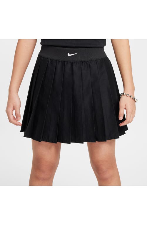 Shop Nike Kids' Sportswear Pleated Skirt In Black/white