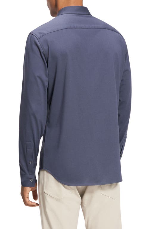 THEORY THEORY SYLVAIN ND STRUCTURE KNIT BUTTON-UP SHIRT