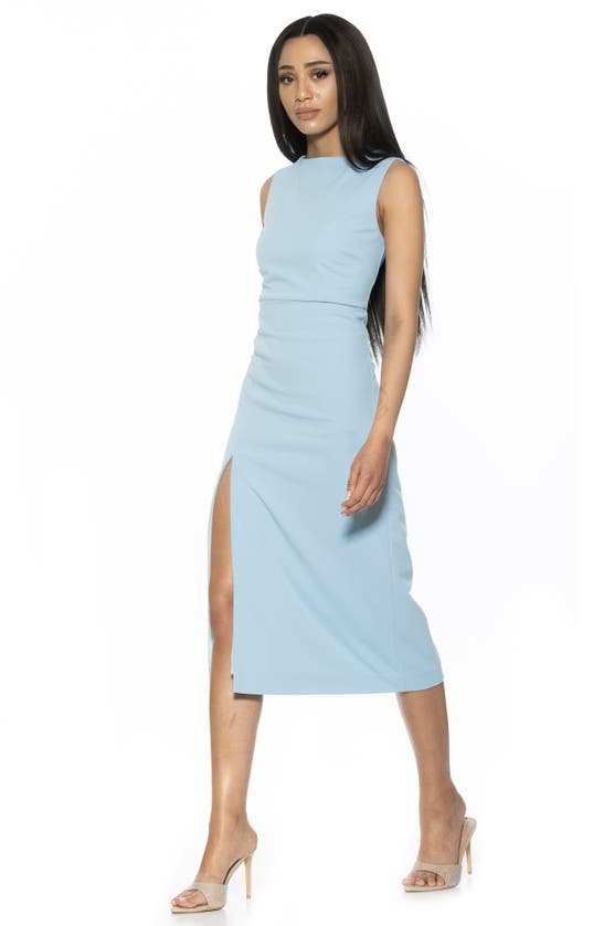Shop Alexia Admor Jemma Sleeveless Sheath Dress In Halogen Blue