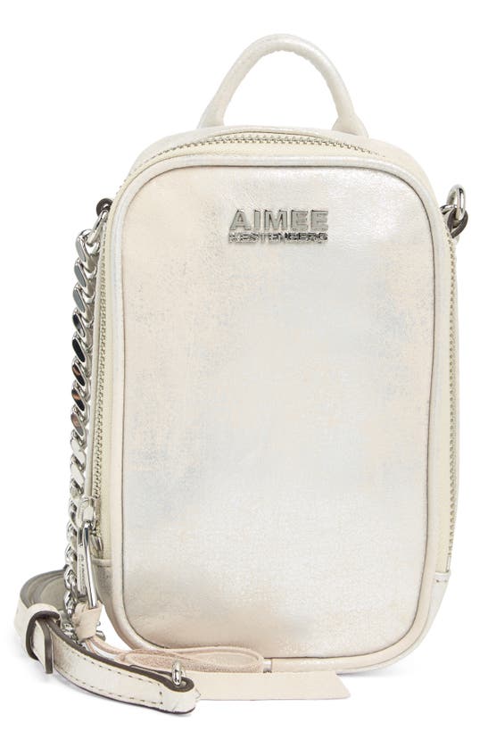 Aimee Kestenberg Chelsea Crossbody Bag In Stone Silver