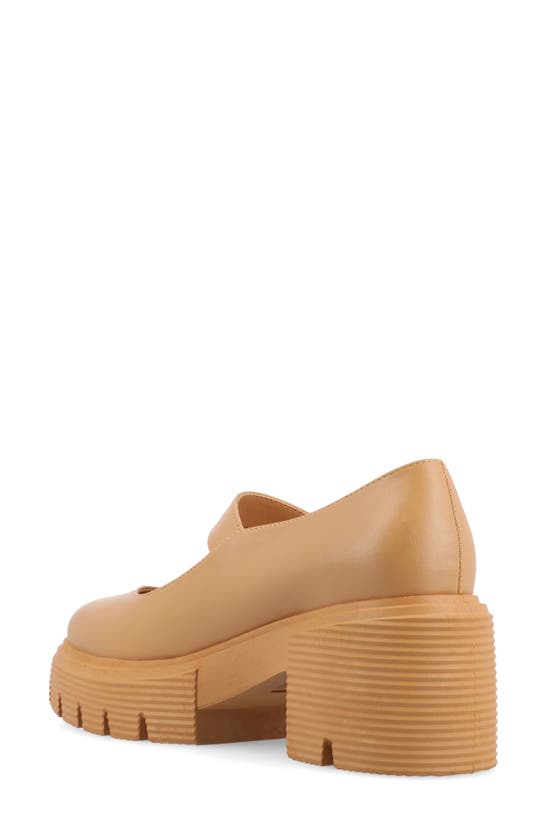 Journee Collection Zarynn Mary Jane Platform Pump In Cognac