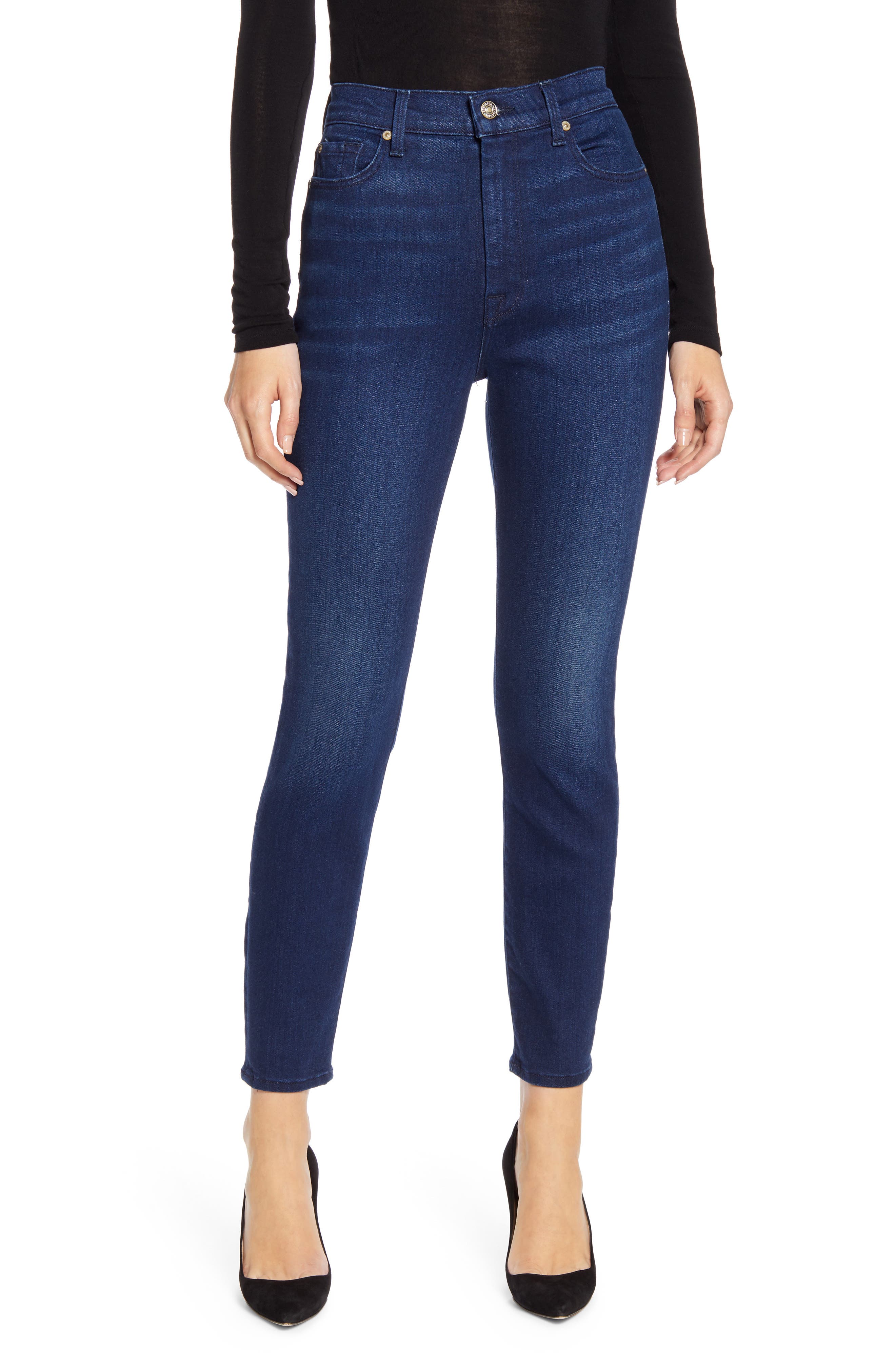 7 for all mankind aubrey super high waist skinny jeans