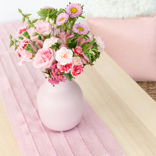 Jollity & Co Fabric Table Runner In Petal