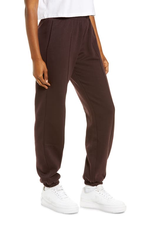 Shop Nike Sportswear Essential Fleece Pants In Brown Basalt/white