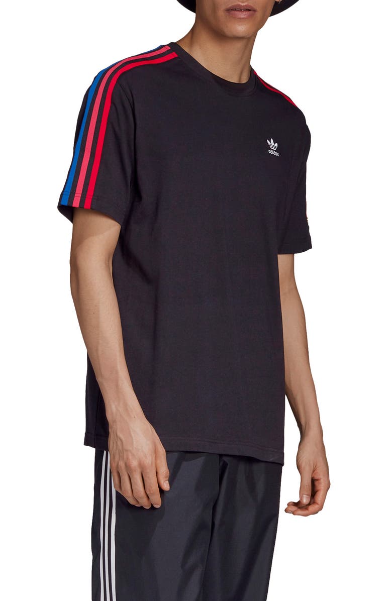 adidas Originals 3D Trefoil Stripe T-Shirt, Main, color, 