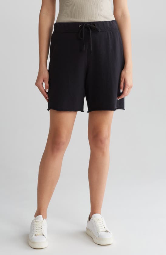 Shop James Perse French Terry Shorts In Black