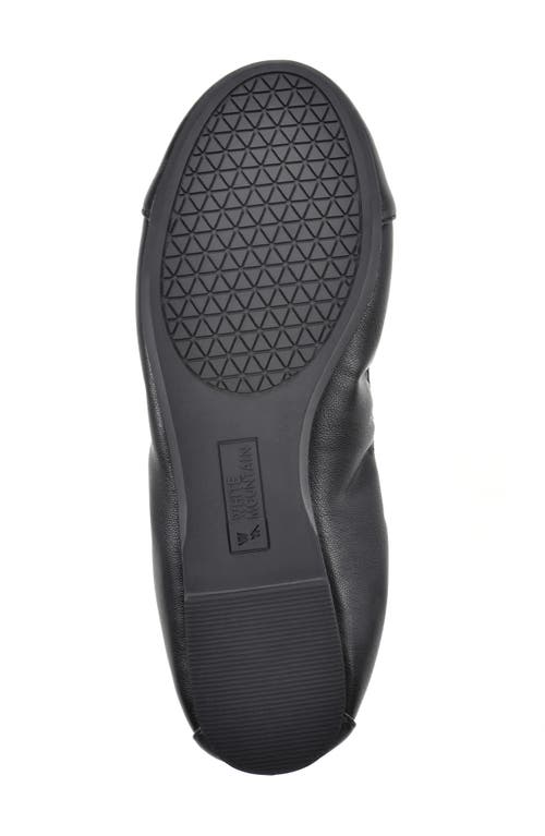 White Mountain Footwear Sunnyside Ii Ballet Flat In Black/smooth