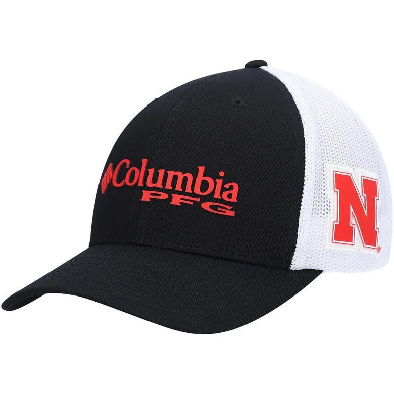 Shop Columbia Black Nebraska Huskers Pfg Logo Snapback Hat