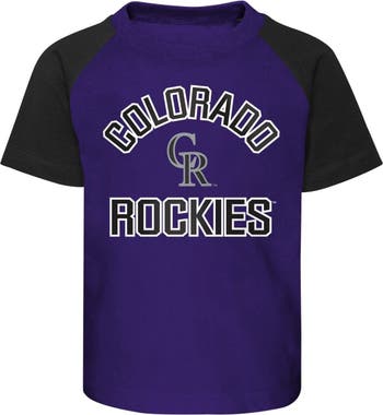 Outerstuff Toddler Boys and Girls Black Colorado Rockies Primary Team Logo  T-Shirt