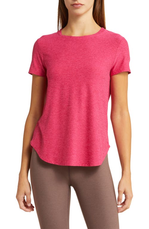 On the Down Low T-Shirt in Cranberry Heather