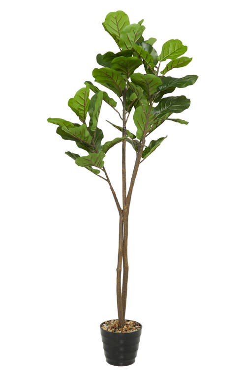 GINGER BIRCH STUDIO GINGER BIRCH STUDIO GREEN FAUX FOLIAGE ARTIFICIAL FIDDLE FIG LEAF TREE
