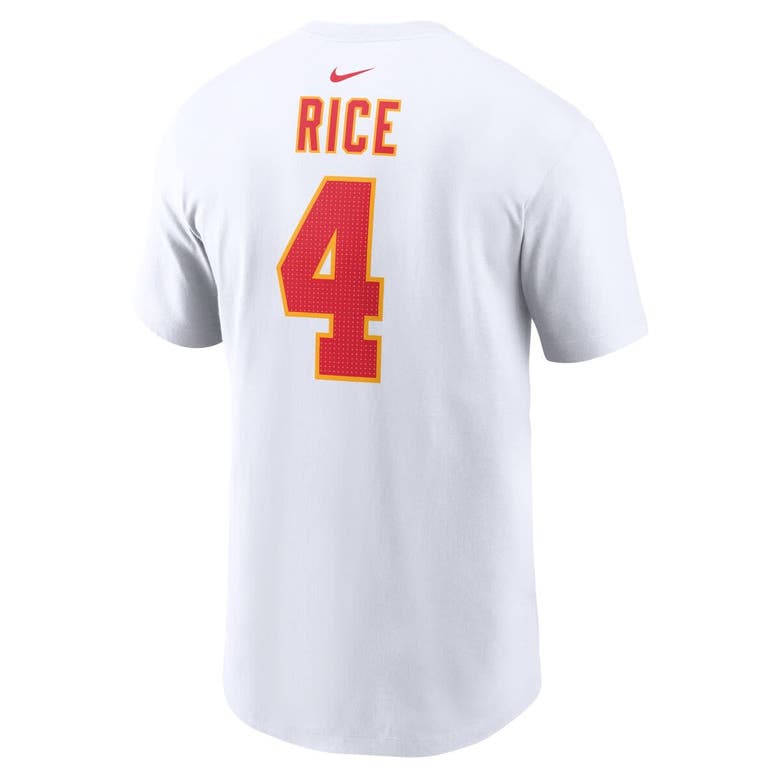 Shop Nike Rashee Rice White Kansas City Chiefs Super Bowl Lviii Patch Player Name & Number T-shirt