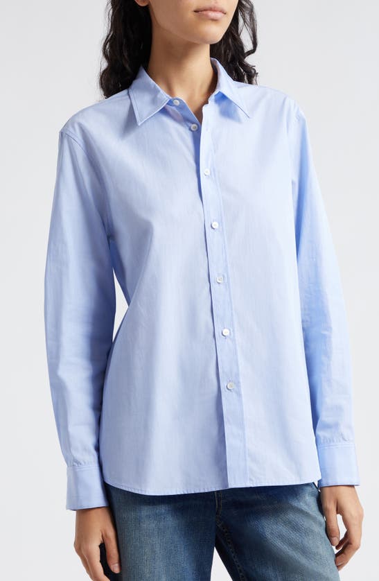 Shop Nili Lotan Raphael Classic Shirt In Light Blue