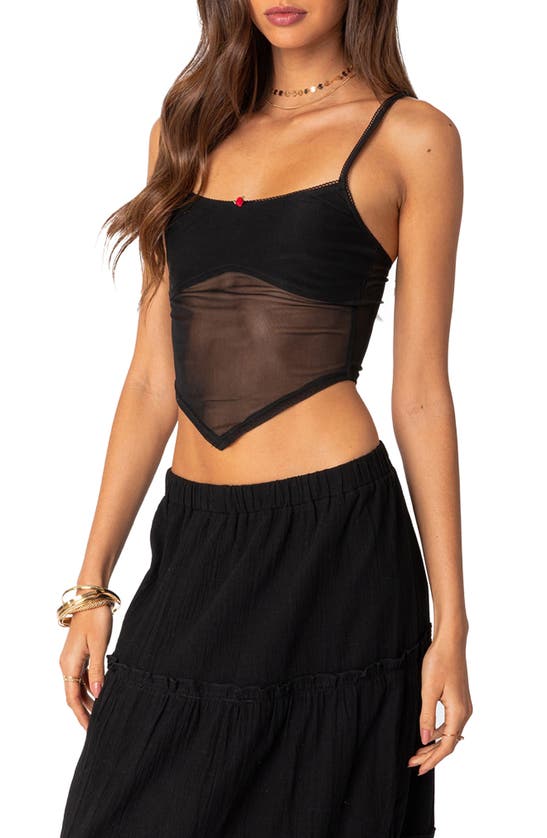 EDIKTED EDIKTED CRESSIDA SHEER CROP CAMISOLE