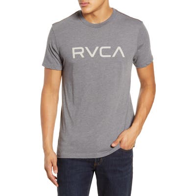 Rvca Big Rvca Logo T-Shirt, Grey