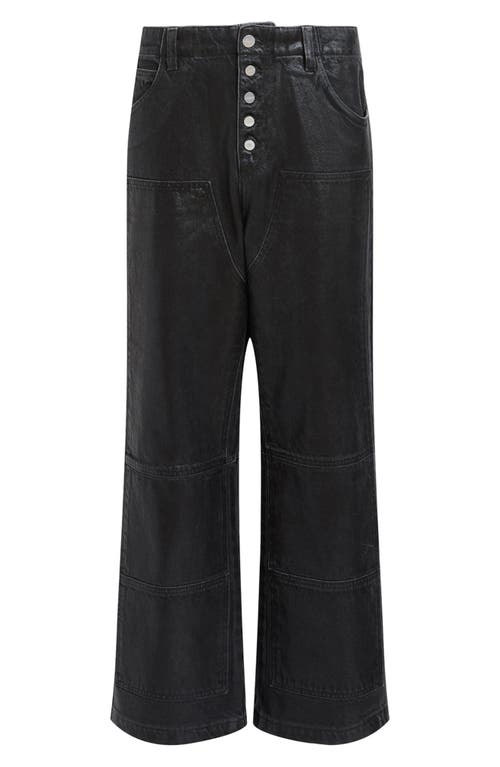 Shop Allsaints Tay Straight Leg Carpenter Jeans In Black