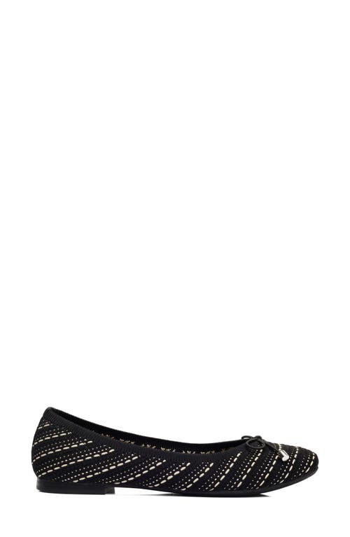 Shop Me Too Saylor Ballet Flat In Black/ivory Dot