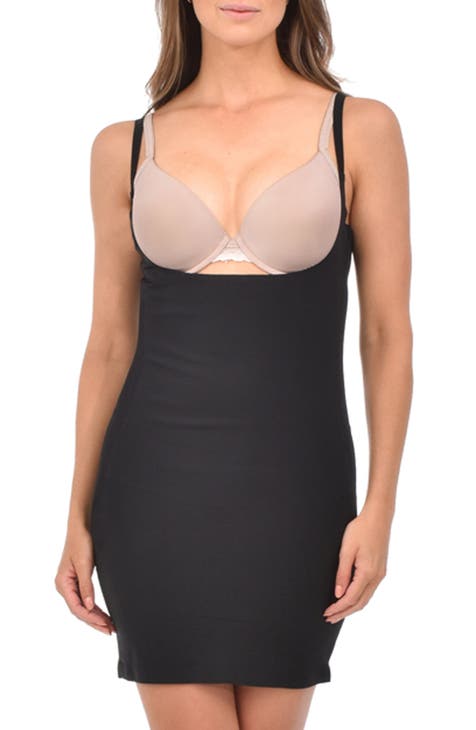 MD Women's Full Body Shapewear Slip V Neck Lace Control Shaper for Under  Dresses Small Black at  Women's Clothing store