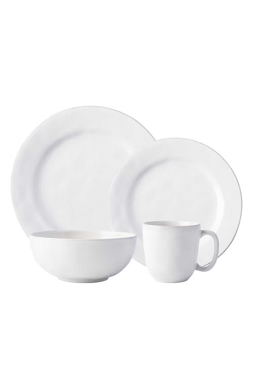 Juliska Puro Whitewash 4-piece Place Setting In Whitewash