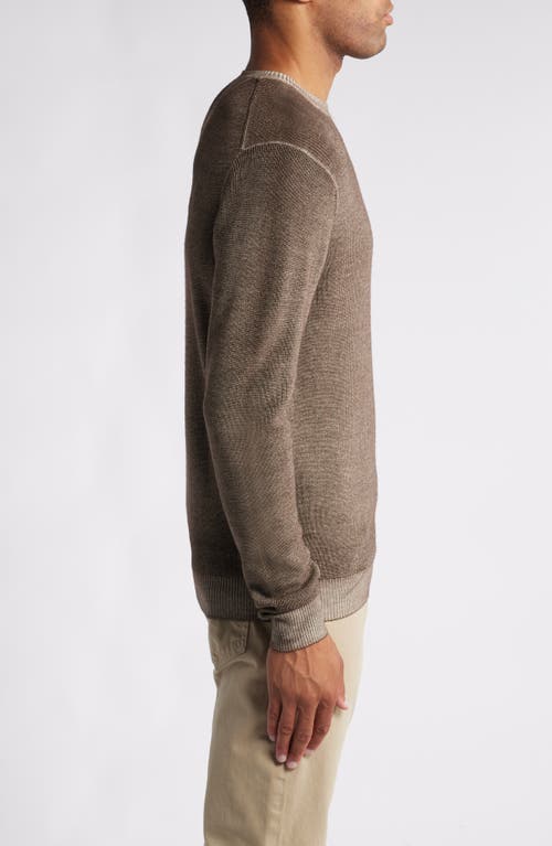 Shop Johnnie-o Burgess Merino Wool Sweater In Maple